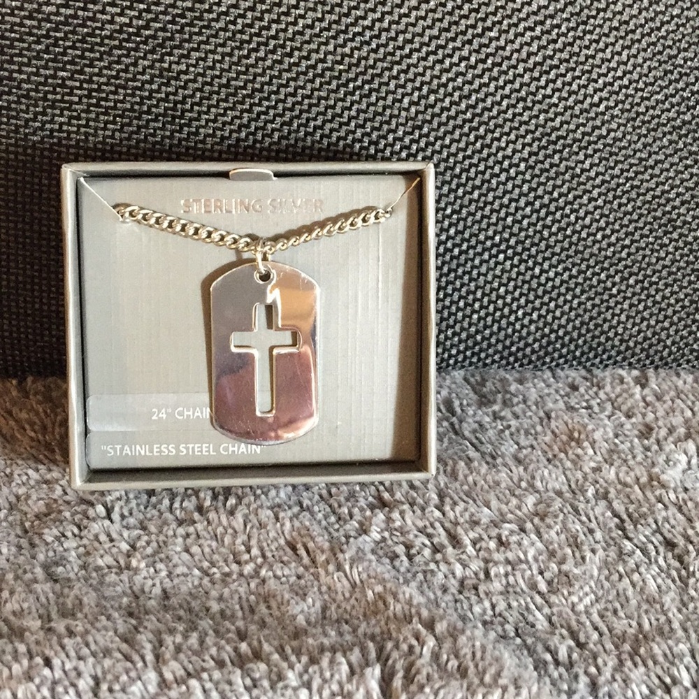Sterling Silver Dog tag Necklace